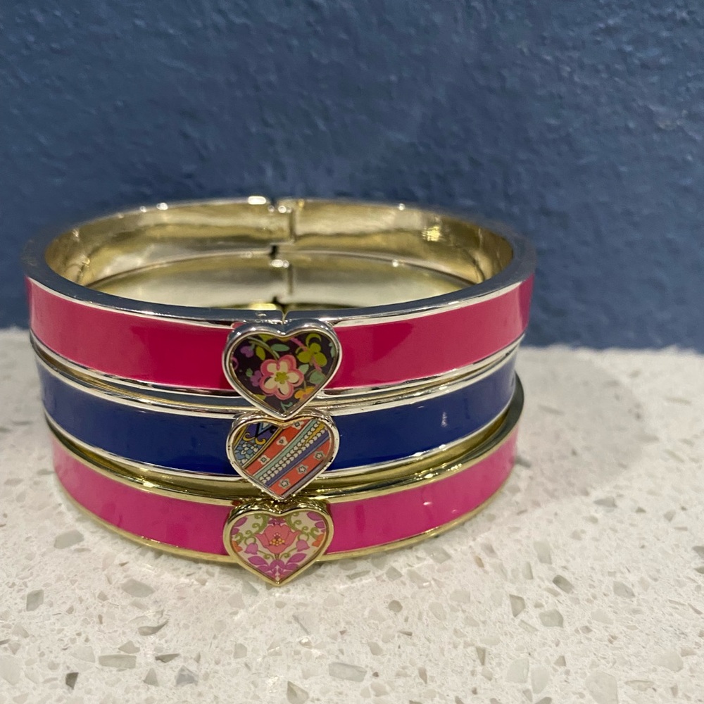 Vera Bradley set of 3 enamel bracelets